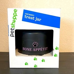 Pet shoppe ceramic treat jar